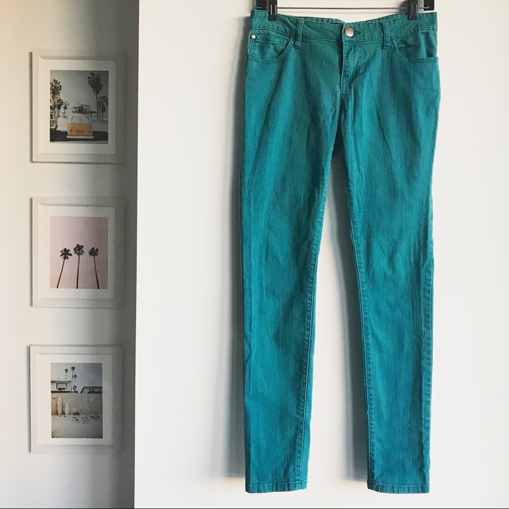 XXI Premium Denim Turquoise Skinny Jeans